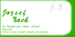 jozsef nack business card